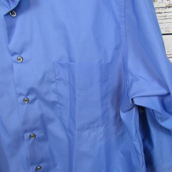 Geoffrey Beene men's blue button down dress shirt - Picture 3 of 6